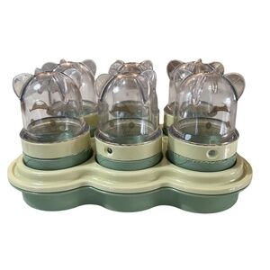 Baby Bullet 6 Cups  Happy Face Green and Cream